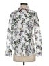 Talbots 100% Cotton Floral Ivory Long Sleeve Blouse Size S - photo 1