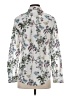 Talbots 100% Cotton Floral Ivory Long Sleeve Blouse Size S - photo 2