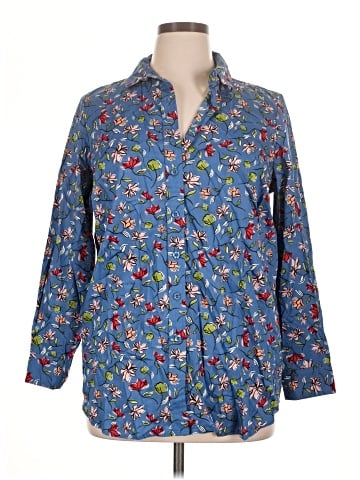 Woman Within 3/4 Sleeve Button-Down Shirt (view 1)