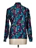 Jaclyn Smith 100% Polyester Print Teal Long Sleeve Blouse Size 12 - photo 2