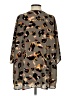 Adrienne 100% Polyester Animal Print Gray 3/4 Sleeve Blouse Size S - photo 2