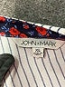 John Mark Stripes Floral Paisley Polka Dots Blue Long Sleeve Blouse Size XL - photo 7