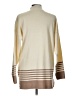 David Lerner Color Block Tan Turtleneck Sweater Size L - photo 2