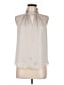 Banana Republic 100% Polyester Silver Sleeveless Blouse Size M - photo 1
