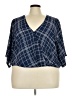 Assorted Brands Blue 3/4 Sleeve Blouse Size 3X - photo 1