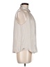 Banana Republic 100% Polyester Silver Sleeveless Blouse Size M - photo 4