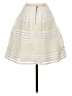 Miami 100% Polyester Stripes Ivory Formal Skirt Size S - photo 2