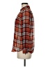 The Limited 100% Polyester Plaid Orange Long Sleeve Blouse Size M - photo 5