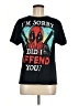 Marvel 100% Cotton Black Short Sleeve T-Shirt Size M - photo 1