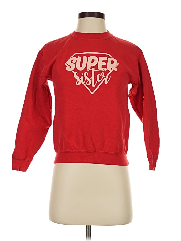 Pre-owned Gildan Sweatshirt In Red