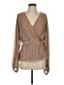City Chic 100% Polyester Tan Long Sleeve Blouse Size XXS - photo 1