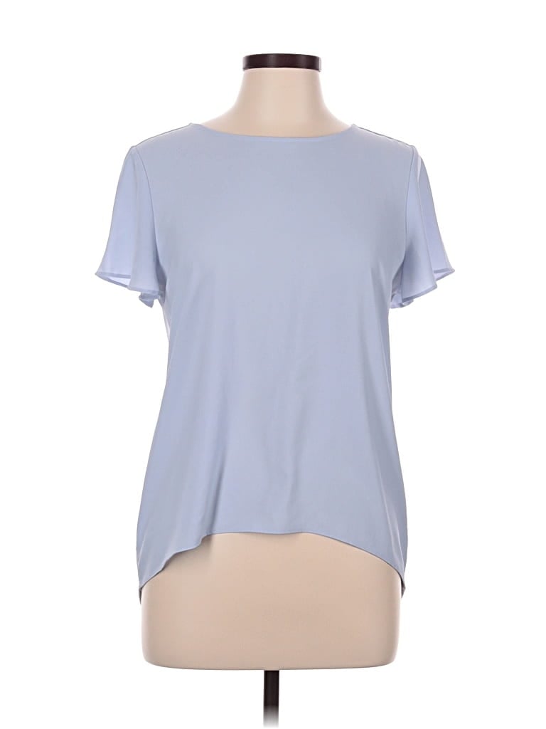 Pre-owned Ann Taylor Short Sleeve T-shirt In Blue