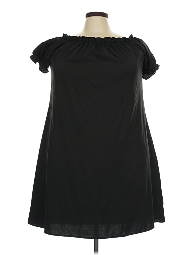 Pre-owned Shein Curve Casual Dress In Black