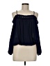 Unbranded Blue 3/4 Sleeve Blouse Size M - photo 1