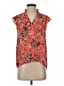 Who What Wear 100% Polyester Orange Sleeveless Blouse Size XS - photo 1
