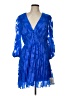 ASOS Design 100% Polyester Blue Cocktail Dress Size 10 - photo 1