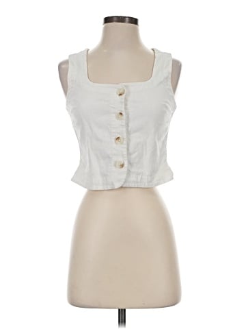 Banana Republic Factory Store Sleeveless Button-Down Shirt (view 1)