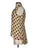 Sans Souci 100% Polyester Polka Dots Gold Sleeveless Blouse Size S - photo 5