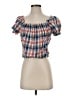 ModCloth Blue Short Sleeve Blouse Size S - photo 1