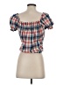 ModCloth Blue Short Sleeve Blouse Size S - photo 2