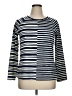 SPANX Stripes Blue Long Sleeve Blouse Size 1X - photo 1