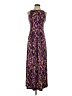 Wisp Print Purple Casual Dress Size 4 Petite - photo 1