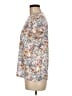 Brooks Brothers Floral Silver Short Sleeve Blouse Size M - photo 5