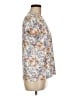 Brooks Brothers Floral Silver Short Sleeve Blouse Size M - photo 4