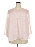 Evri 100% Polyester Pink 3/4 Sleeve Blouse Size 2X - photo 1