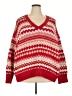 Talbots Chevron-herringbone Argyle Aztec Or Tribal Print Fair Isle Graphic Multi Color Red Pullover Sweater Size 3X - photo 1