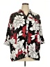 Catherines Floral Black 3/4 Sleeve Blouse Size 2XWP - photo 1
