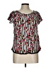 Tru Self 100% Rayon Pink Short Sleeve Blouse Size L - photo 1