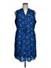 Apt. 9 Paisley Blue Casual Dress Size XL - photo 1