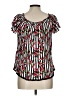 Tru Self 100% Rayon Pink Short Sleeve Blouse Size L - photo 2