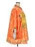 Unbranded Paisley Orange 3/4 Sleeve Blouse Size 4XL - photo 4