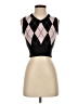 Shein Argyle Black Sweater Vest Size 4 - photo 1