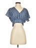 Jun & Ivy Blue Short Sleeve Blouse Size S - photo 1