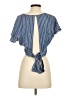 Jun & Ivy Blue Short Sleeve Blouse Size S - photo 2