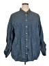 Talbots Outlet Polka Dots Blue Long Sleeve Button-Down Shirt Size 3X - photo 1