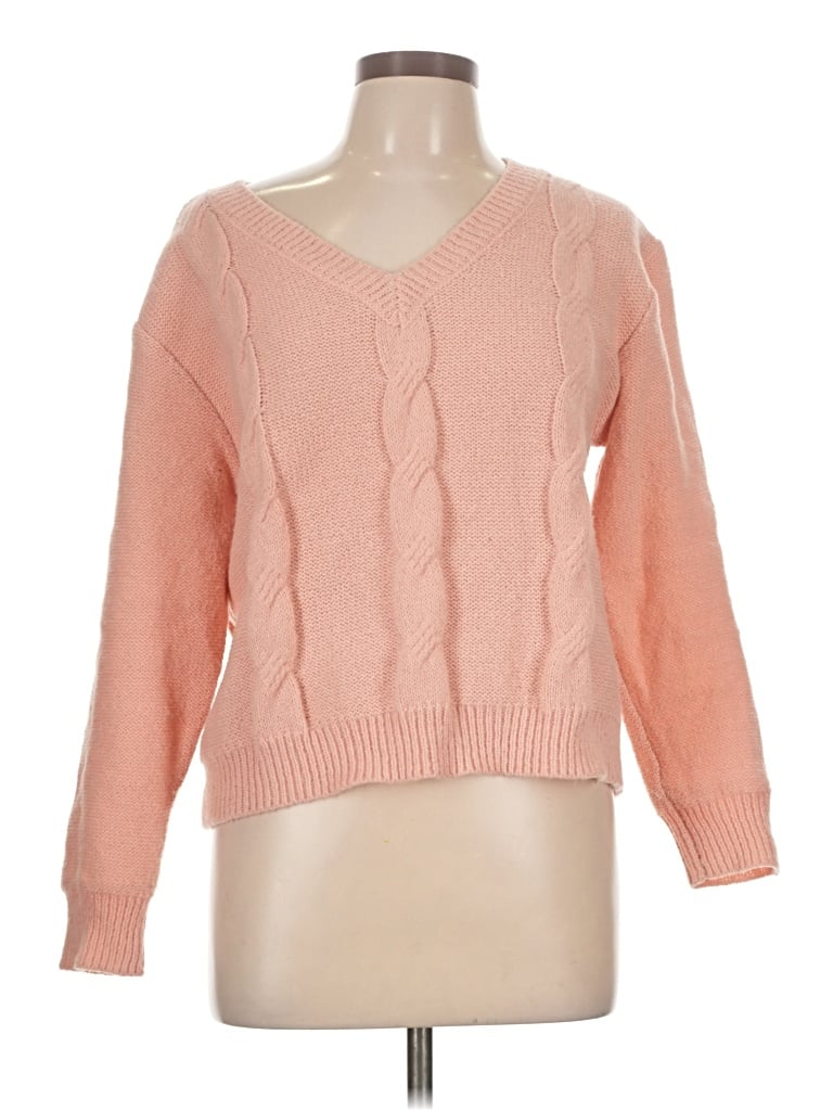 Pre-owned Shein Pullover Sweater In Pink