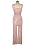 Caution to the Wind Stripes Pink Jumpsuit Size L - photo 2