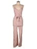Caution to the Wind Stripes Pink Jumpsuit Size L - photo 1