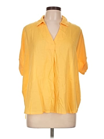Cato 3/4 Sleeve Button-Down Shirt (view 1)