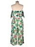 Assorted Brands 100% Rayon Tropical Green Jumpsuit Size L - photo 2