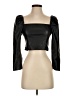 Alice + Olivia Black 3/4 Sleeve Top Size 2 - photo 1