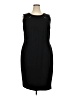 Kasper Solid Black Cocktail Dress Size 18W - photo 1