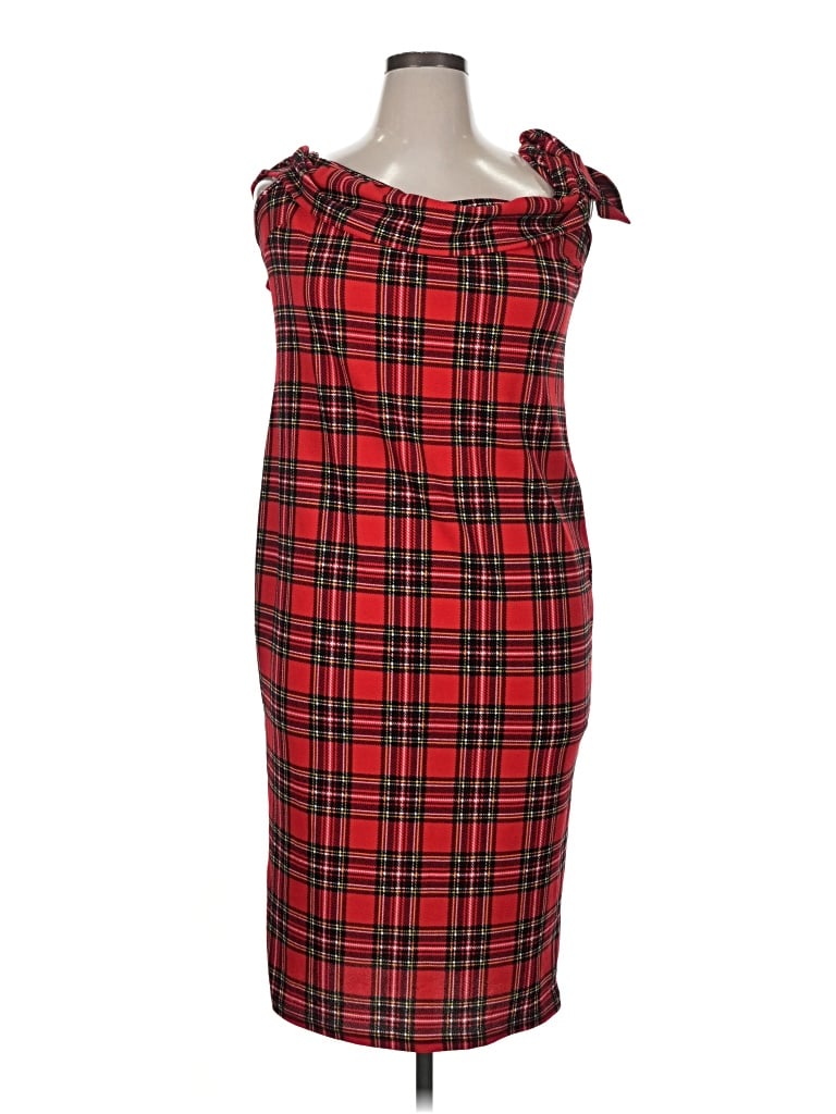 Pre-owned Shein Curve Cocktail Dress In Red
