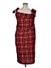 Shein Curve Plaid Red Cocktail Dress Size 16 Plus (2) - photo 2