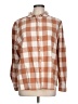 Ann Taylor LOFT Checkered-gingham Brown Orange Long Sleeve Button-Down Shirt Size XXL - photo 1