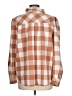 Ann Taylor LOFT Checkered-gingham Brown Orange Long Sleeve Button-Down Shirt Size XXL - photo 2